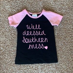 Girls Tee “Well Dressed Southern Mess”